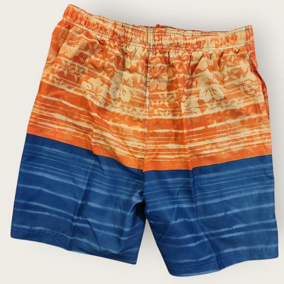 Speedo Swim Trunks Men's Sz XL Colorblock Hawaiian Design Mesh Lined Stretch NWT - Picture 2 of 8